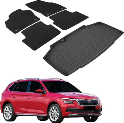 Image de Ensemble Tapis Velours Sur Mesure et Coffre TPE pour Skoda Kamiq Depuis 2020