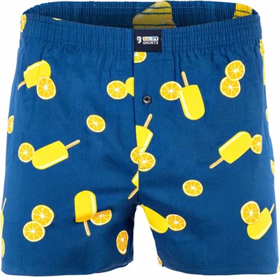 Zdjęcie produktu dla Happy Shorts – męskie bokserki z siateczki – styl amerykański, bawełna, wzorzyste Capri-Ice M