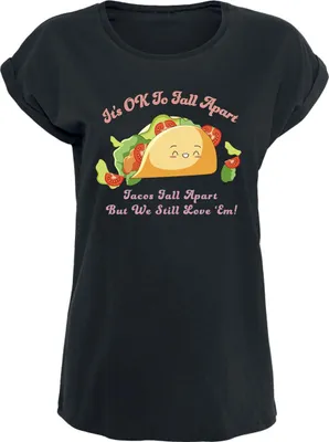 Produktbild von Sprüche T-Shirt Damen Taco - T-Shirt schwarz XXL