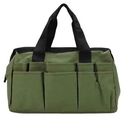 Produktbild von Gartengeräte-Tasche, Organizer aus Oxford-Stoff, strapazierfähige Gartentasche mit 11 Fächern, aufstellbar und zusammenklappbar zur Aufbewahrung, grün
