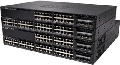 Produktbild von Cisco WS-C3650-24PDM-S, Managed, L3, Gigabit Ethernet (10/100/1000), Power over Ethernet (PoE), Rack-Einbau, Wandmontage