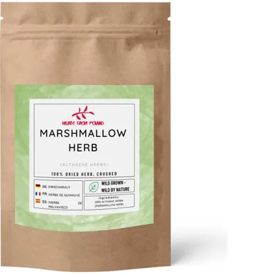 Produktbild von Herbs from Poland Eibischkraut – Sanfte Hilfe bei Reizhusten & Magenbeschwerden, Schleimhautschützend, 100% Natürlich – 1000g