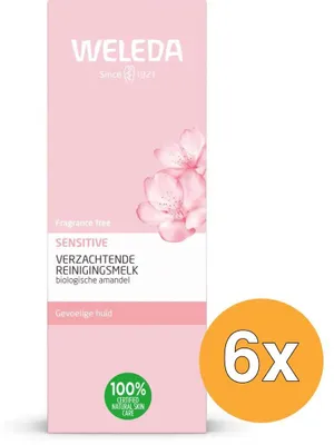 Produktbild von 6x Weleda Sensitive Beruhigende Reinigungsmilch (75 ml)