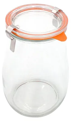 Produktbild von Einmachglas mit Klammern 1L Einweckglas Vorratsglas Konservenglas Tulpenglas