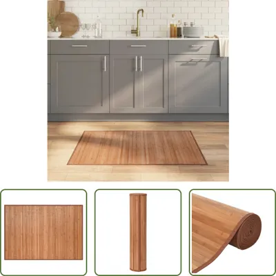 Produktbild von The Living Store Teppich Rechteckig Natur 70x100 cm Bambus