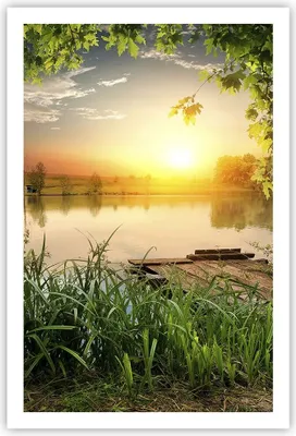 Produktbild von Poster - Poster ohne Rahmen - Brücke See - 61x91,5 cm - Wand Bild - Wanddeko - Wandbilder - Kunstposter - Wandposter - Bilder - Kunstdruck - Wanddekoration - Wandbild - P2XPA61x91-3914