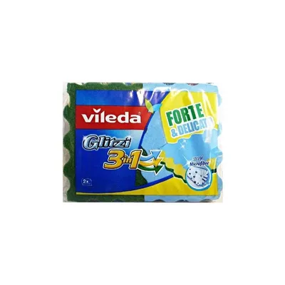 Produktbild von Vileda 108128, Blau, Grün, Gelb, Rechteckig, Faser, Mikrofaser, Handwäsche, Einfarbig, Deutschland