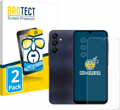 Produktbild von 2x Für Samsung Galaxy A25 5G (Display+Kamera) Schutzfolie BROTECT Displayschutz Display Schutz Folie Klar Transparent