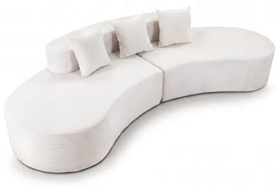 Produktbild von COSTWAY 5 Sitzer Modular Sofa, Boneless Ecksofa, Polstersofa mit 3 Kissen & Schaumstofffüllung, Couch für Wohnzimmer, Keine Montage, Beige