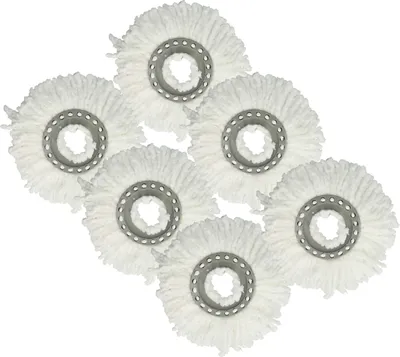 Produktbild von vhbw 6x Wischbezug kompatibel mit Leifheit Clean Twist Mop Ergo, Clean Twist Disc Mop, Clean Twist Mop Wischmopp - Ersatzkopf, Mikrofaser Weiß