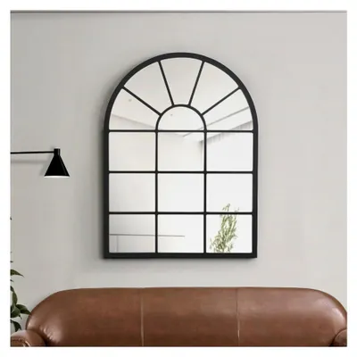 Produktbild von Wandspiegel Villalago mit schwarzem Rahmen in Fensteroptik 80 x 60 cm