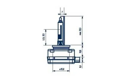 Produktbild von 1x D1R NARVA Xenon Brenner 85V Scheinwerferlampe Pk32d-3 Birne