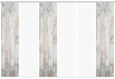 Produktbild von VISION S LIZZA Schiebegardine, halbtransparente Bambus-Optik, 260x60 cm, grau, Holzmotiv