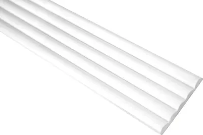 Produktbild von GRAND DECOR Stuckleisten Wand flach modern, PolyurethanHartschaum weiß - 2m Wandleisten glatt Zierleisten Decken Stuck Kunststoff Stuckrahmen (150 Meter CR802)