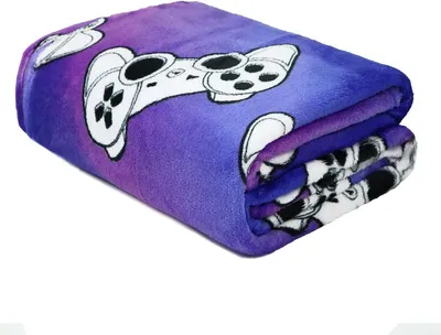 Produktbild von DOMAREX Kinderdecke 130x170cm – Weiche Mikroflanell, Warm und Hypoallergen, Ideal für Kindergarten, Krippe, Leicht zu Waschen, Hohe Qualität - lila