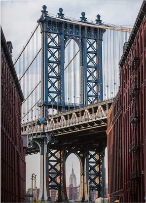 Produktbild von Leinwandbild Sehenswürdigkeiten 70 x 50 cm - Wandbild Blau - Keilrahmen New.York Wohnzimmerdeko Wanddeko Wandgemälde