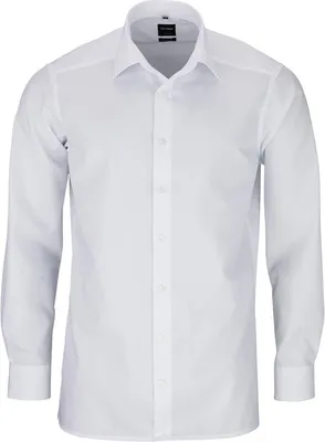 Produktbild von Olymp Businesshemd Luxor Modern Fit weiß uni Baumwolle
