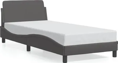 Image de vidaXL Cadre de lit "Dover" Gris 80x200 cm Similicuir
