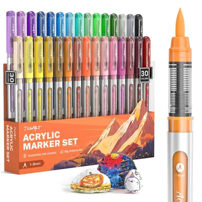 Acrylmarker Pinselspitze 30 Farben wasserfest für DIY