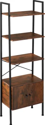 Produktbild von tectake® Leiterregal Brentwood inklusive Kippschutz, 57,5 x 34 x 173 cm