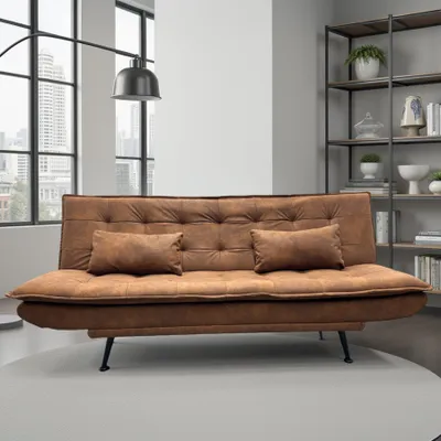 Produktbild von riess-ambiente Modernes Schlafsofa JAZZ 190cm antik braun Microfaser 3‑Sitzer Couch Funktionssofa
