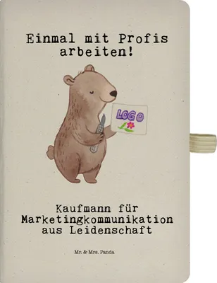 Produktbild von Mr. & Mrs. Panda notizbuch Kaufmann für Marketingkommunikation Leidenschaft - Transparent - Geschenk, Reisetagebuch, Kladde, Tagebuch, Adressbuch, Journal