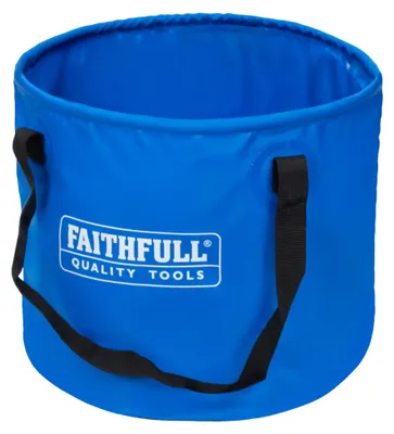 Falteimer, wasserdicht, 20 l, PVC, zusammenklappbar, rund, blau