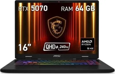 Produktbild von MSI Crosshair A16 HX D8WGKG-200XES, AMD Ryzen™ 9, 2,4 GHz, 40,6 cm (16"), 2560 x 1600 Pixel, 64 GB, 1 TB