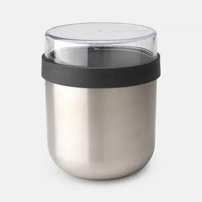 Produktbild von Brabantia 228780, Behälter, Rund, 0,5 l, Schwarz, Edelstahl, Stahl, 8 h