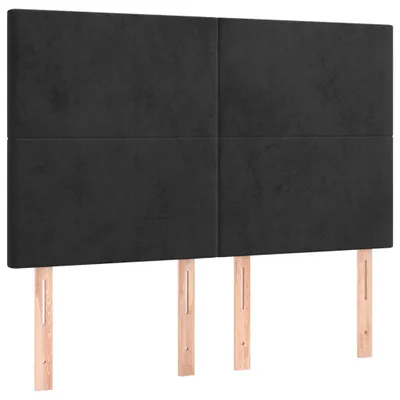 Obrázok produktu pre Čelo postele čierne 144x5x118/128 cm zamatové