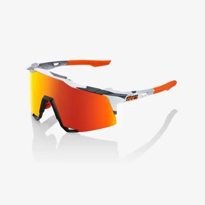 Produktbild von 100% Speedcraft Soft Tact Grey Camo/HiPER Red Multilayer Mirror Lens Fahrradbrille