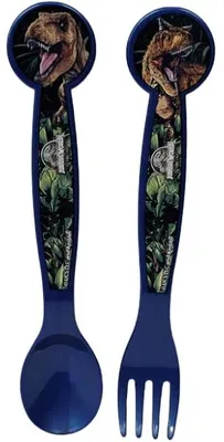 Kinderbesteck Gabel und Löffel, BPA-frei, Jurassic World, 22 cm