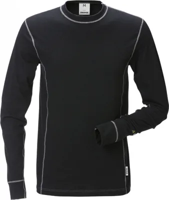 Produktbild von Fristads Flamestat T-Shirt Langarm 7026 MOF 121639, Farbe:schwarz, Größe:3XL