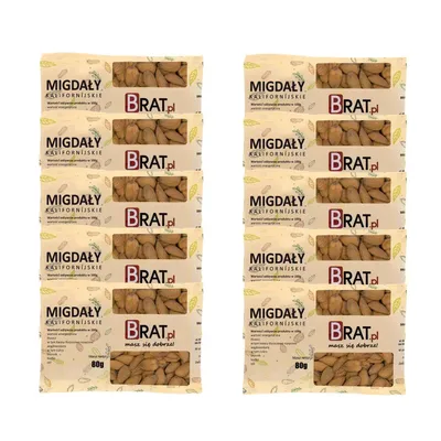 Zdjęcie produktu dla Migdały kalifornijskie 50g Brat.pl