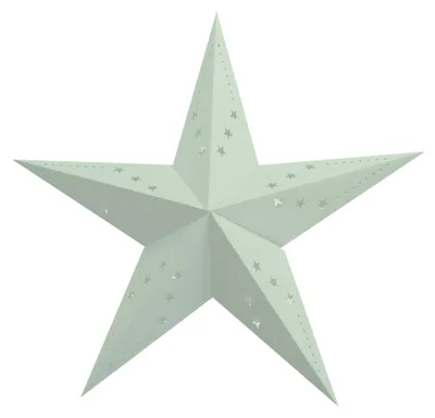 Produktbild von Stern-Laterne Mintgrün 30 cm aus Papier - Einheitsgröße