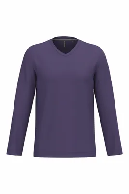 Produktbild von Kariban Mens long-sleeved V-neck T-shirt