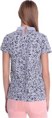 Produktbild von Damen Sommer Shirt in 5 Farben mit Kragen; Grau/S/M