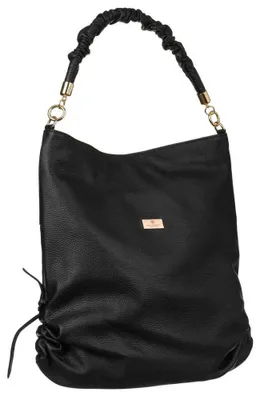 Obrázek produktu pro Peterson dámská shopper kabelka z přírodní kůže černá 42x39 cm