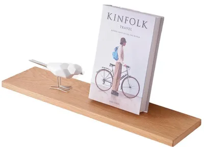 Obrázok produktu pre Nástenná polička z masívneho dreva, buk, 40 cm x 15 cm, prírodná farba