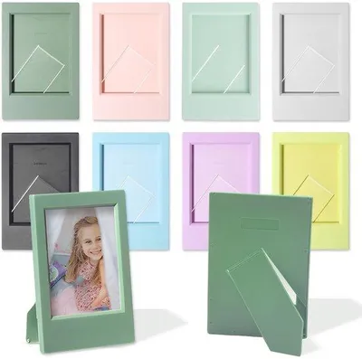 Produktbild von 8 farbenfrohe Mini-Fotoständer im Format 7 Zoll (6 x 7,5 cm), Mini-Fotoständer für 3-Zoll-Filme, kleine Filmposter-Fotohalter für den Tisch