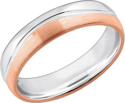 Produktbild von Bicolorer Herrenring 925er Silber rosé R8579