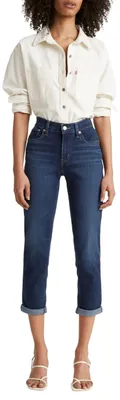 Immagine prodotto di Jeans da donna Levi's, modello Boyfriend, vita media, colore blu "Cobalt Layer", taglia 27W 27L