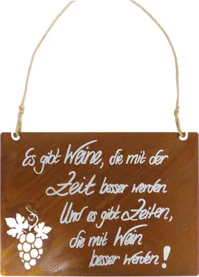 Produktbild von Badeko Dekotafel Wein 35 cm rostbraun
