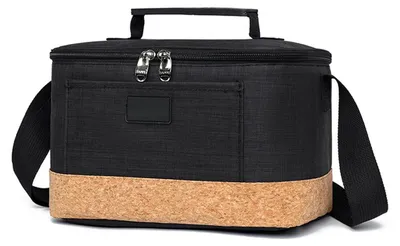 Immagine prodotto di Borsa termica da picnic, 7 litri, nera. Borsa isolante con tracolla per il trasporto di alimenti