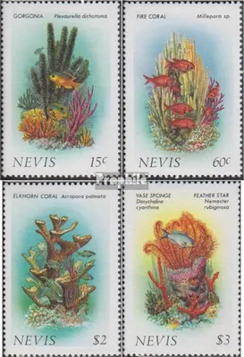Produktbild von Briefmarken Nevis 1986 Mi 410-413 (kompl.Ausg.) postfrisch Korallen