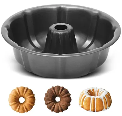 Ringkuchenform 24 cm, Antihaft, Kohlenstoffstahl, schwarz