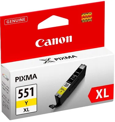 Image de Canon CLI-551XL Y w/sec Cartouche d'impression 1 pièce(s) Original Haut (XL-) Rendement Jaune