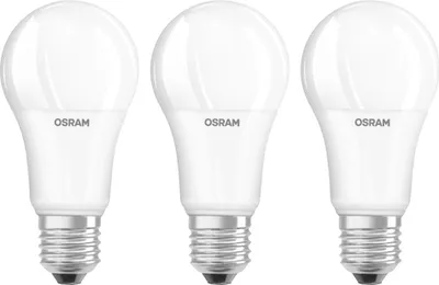 Produktbild von 3 x Osram LED Leuchtmittel Classic Birnenform A60 10W = 75W E27 matt 1055lm warmweiß 2700K