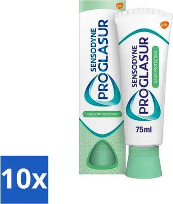 Produktbild von Sensodyne - Zahnpasta - Proglasur Täglicher Schutz - Stärkt den Zahnschmelz - 75 ml - Vorteilspack - 10 Stücke