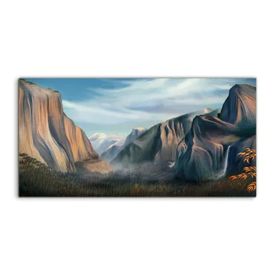 Produktbild von Coloray Canvas 140x70 Wandbild Leinwand Bilder Landschaft Berge Herbst Nebel Himmel
